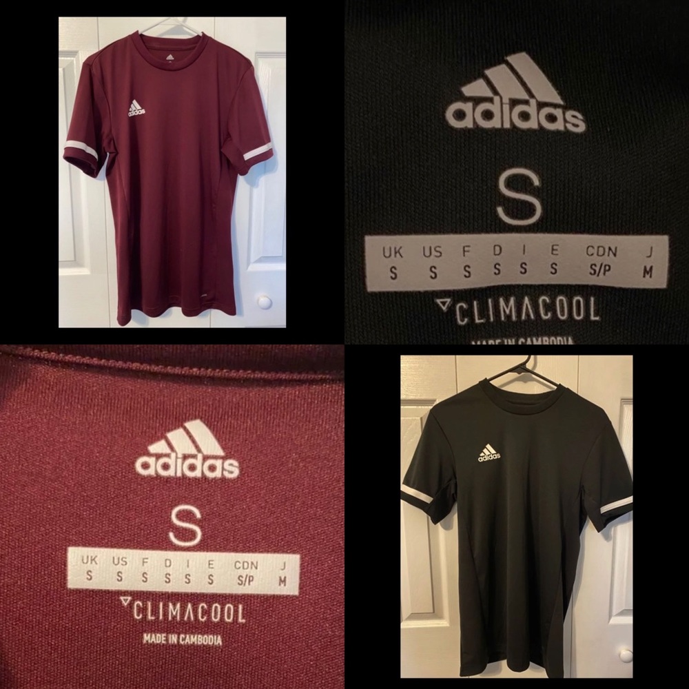 Two Adidas TENNIS Shirts Adult Small Men’s
